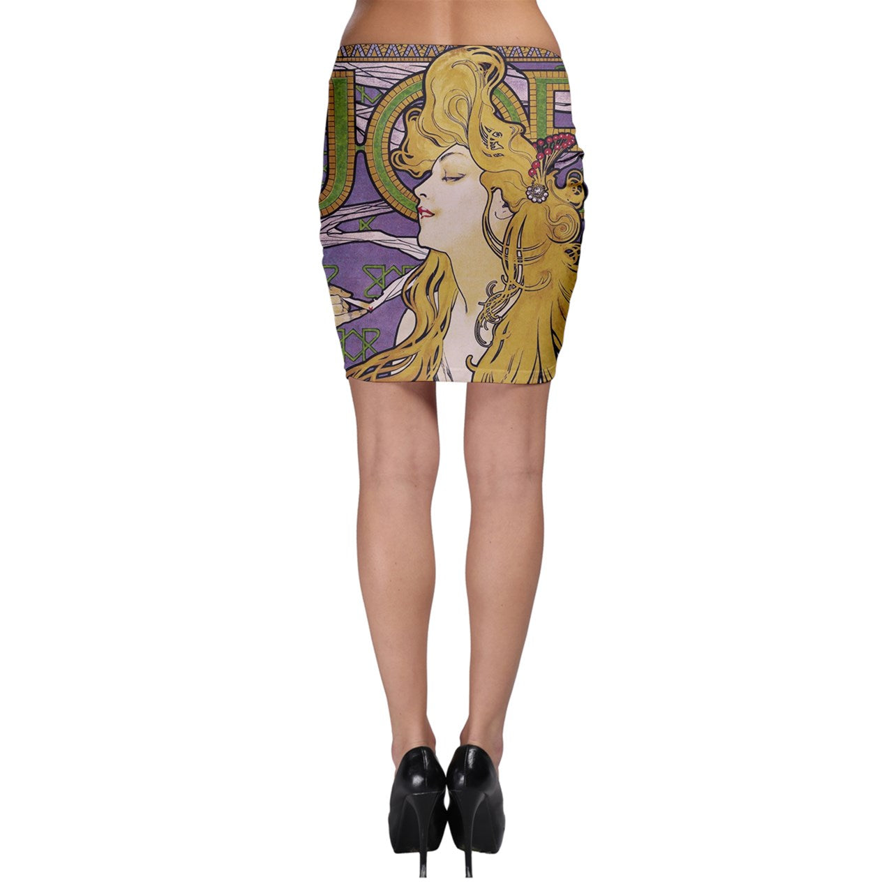 Alphonse Mucha Bodycon Skirt