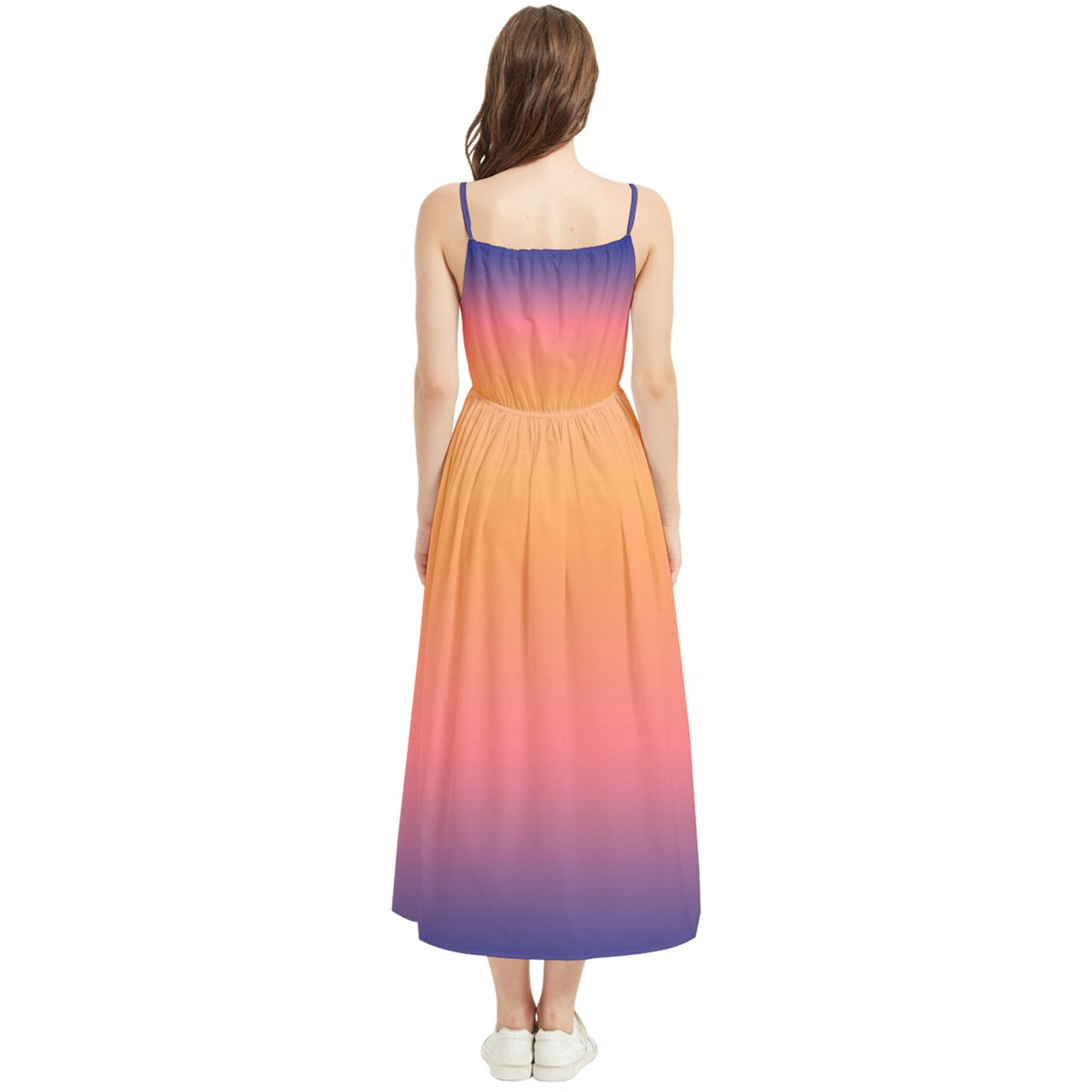 Boho Ombre Maxi Dress Sleeveless - Flowy and Sexy - Reverse Sunset