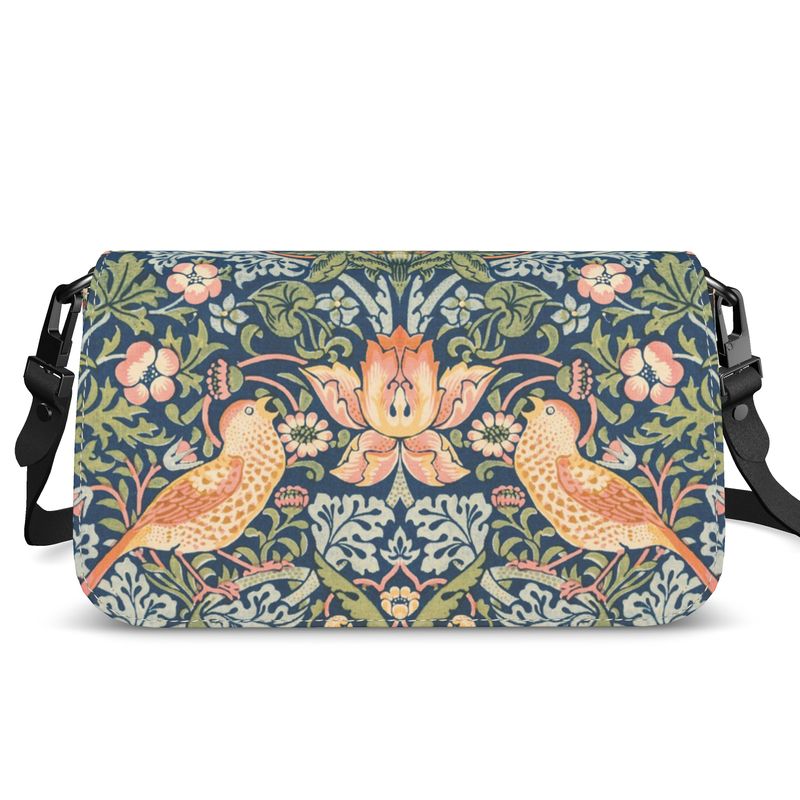William Morris Strawberry Thieves Art Nouveau Fold over Bag