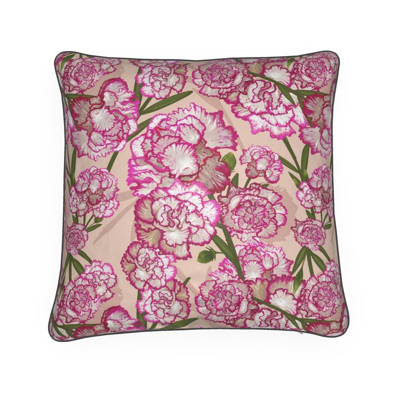 Luxury Cushions with insert - Feather or Poly Pink Carnation