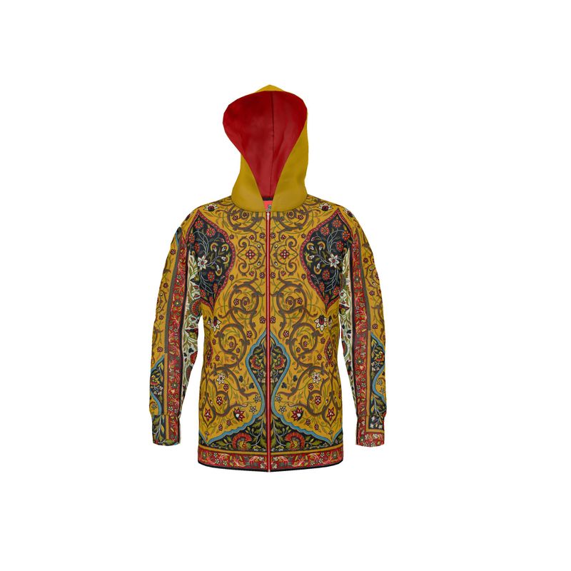 Art Nouveau Fleece Hoodie with Persian Art