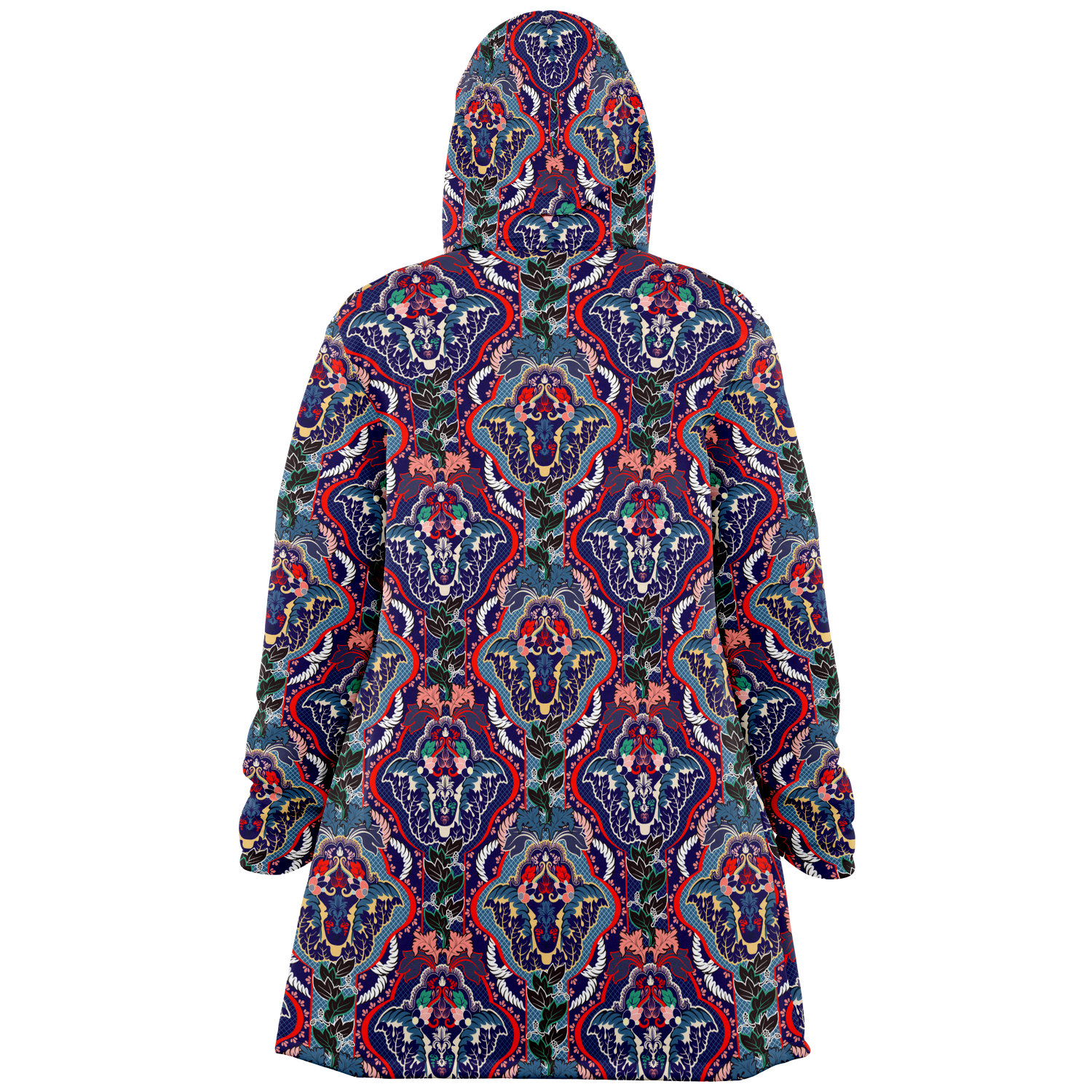 Hooded Microfleece Art Deco Cloak