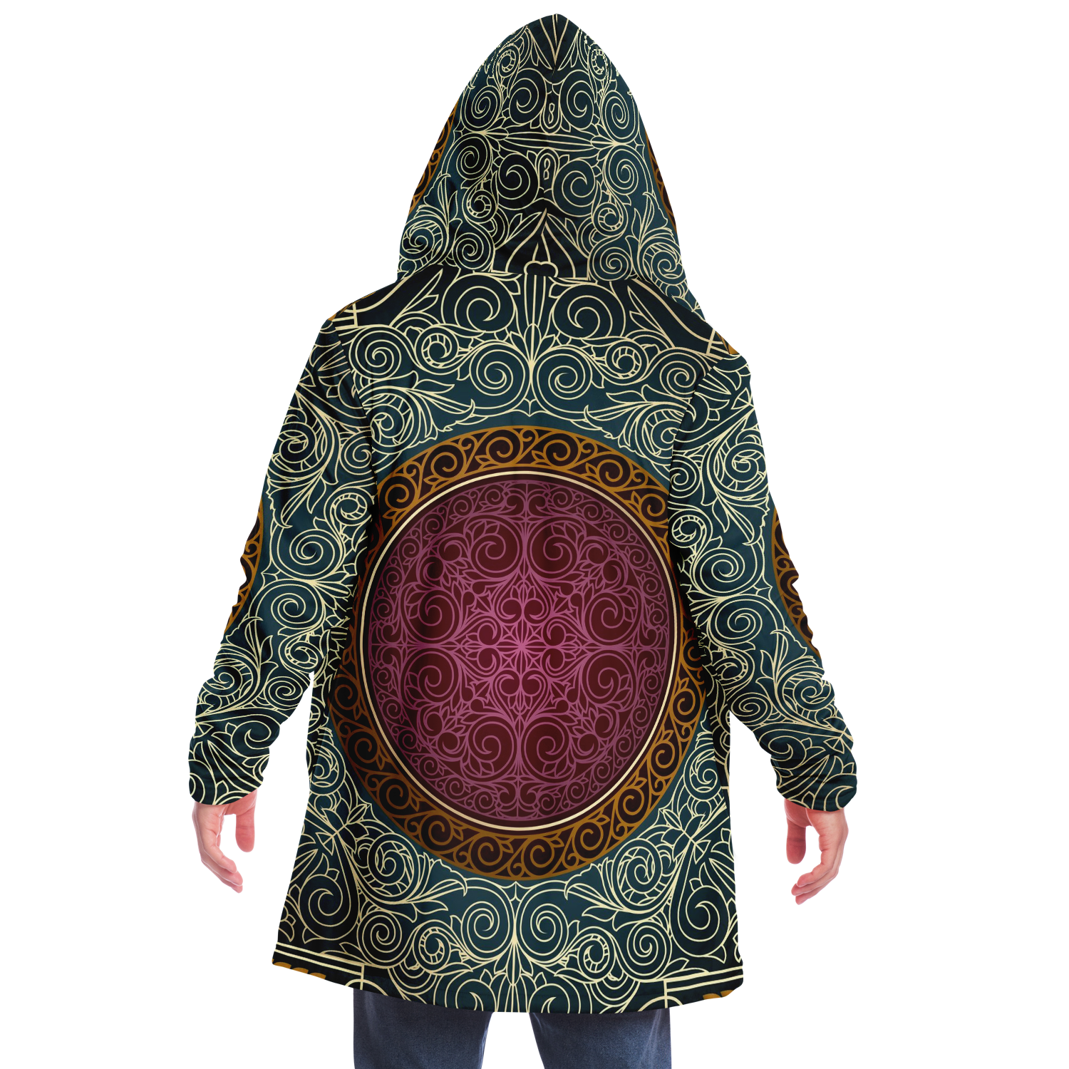 Men's Art Deco Intricate Hooded Cloak