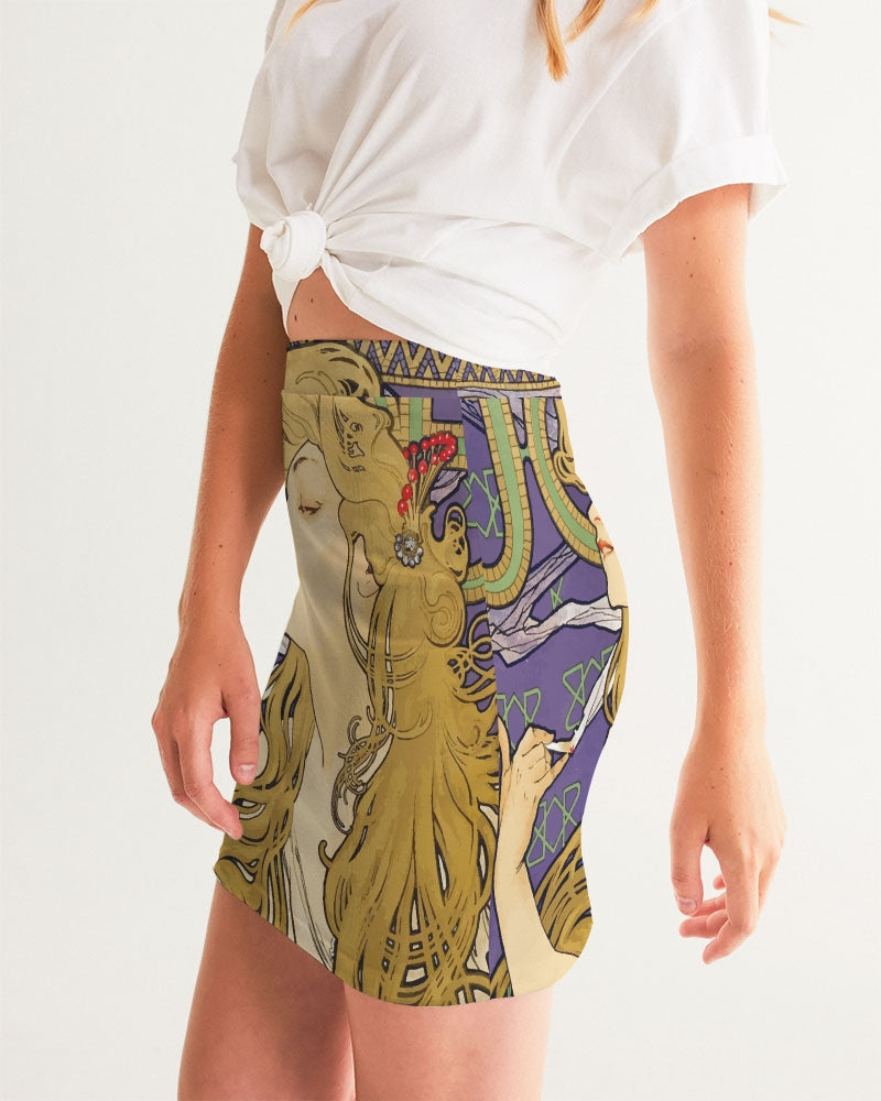 Alphonse Mucha Art Nouveau Women's Mini Skirt