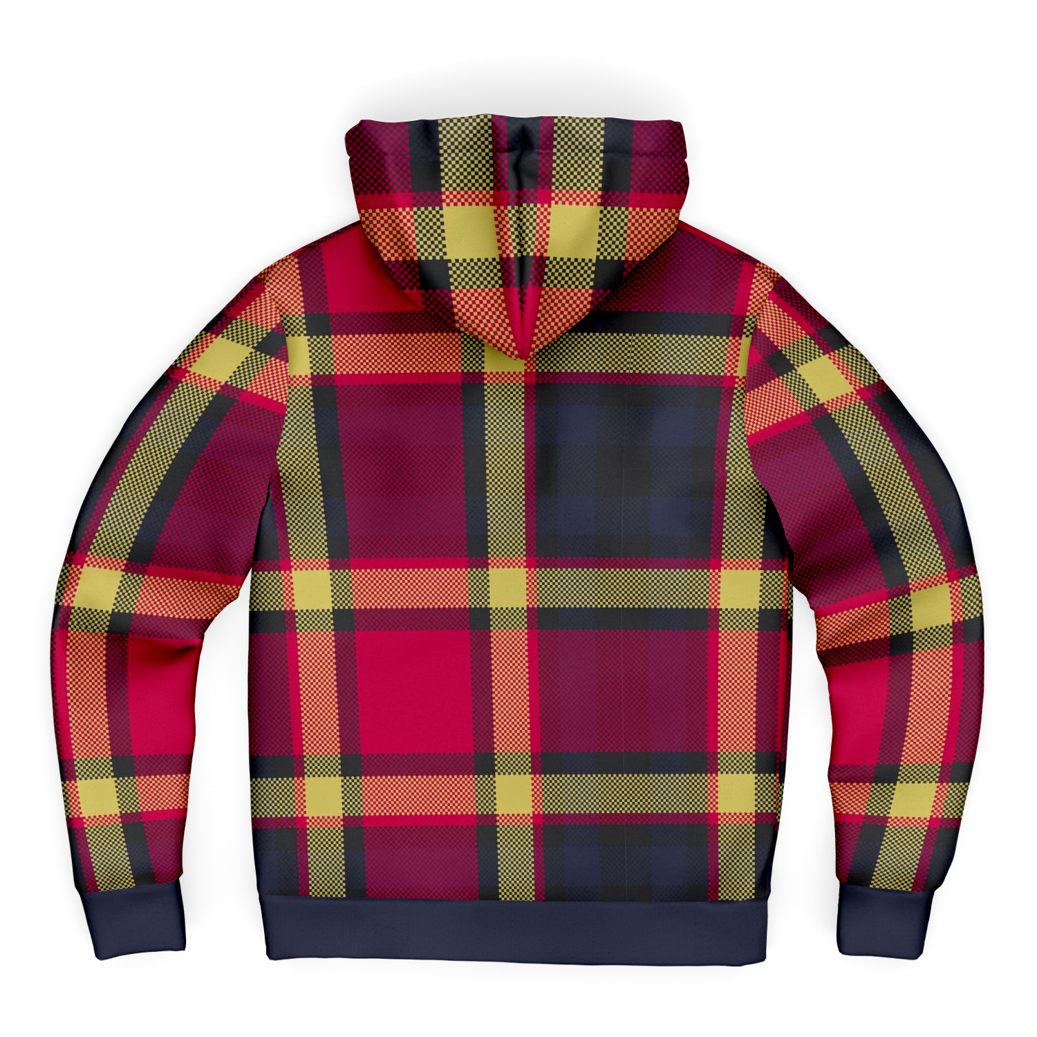 Sweat à capuche unisexe en micro-polaire Tartan rouge