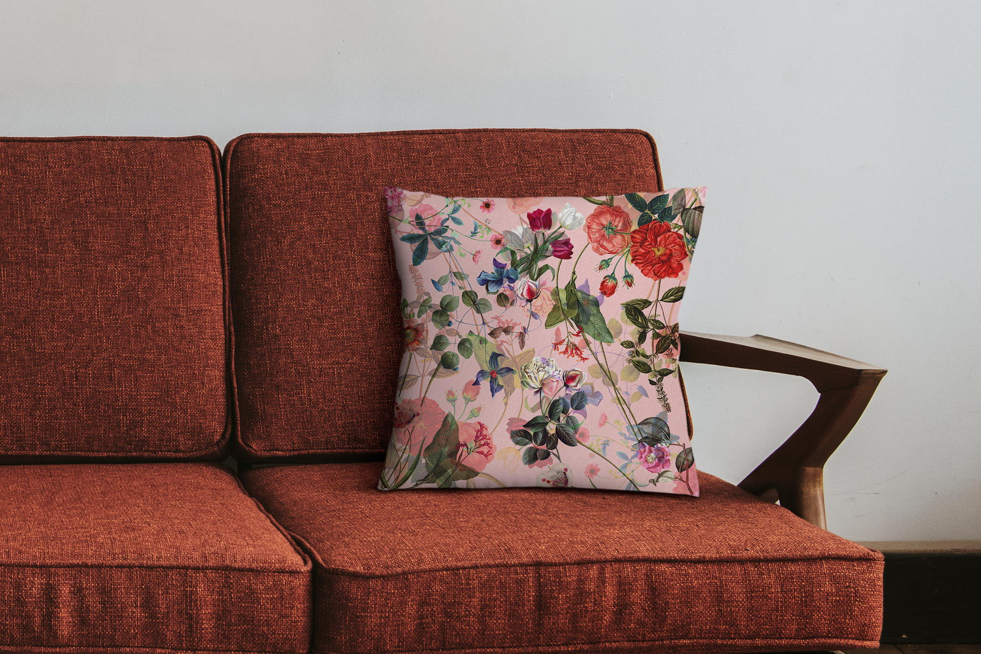 Luxury Cushion with insert - Pink Floral