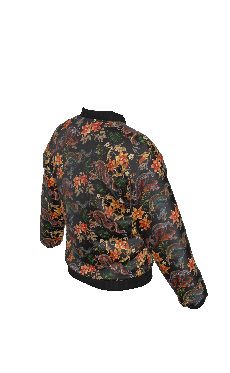 Floral Dragon Bomber Jacket - Future Is Retro