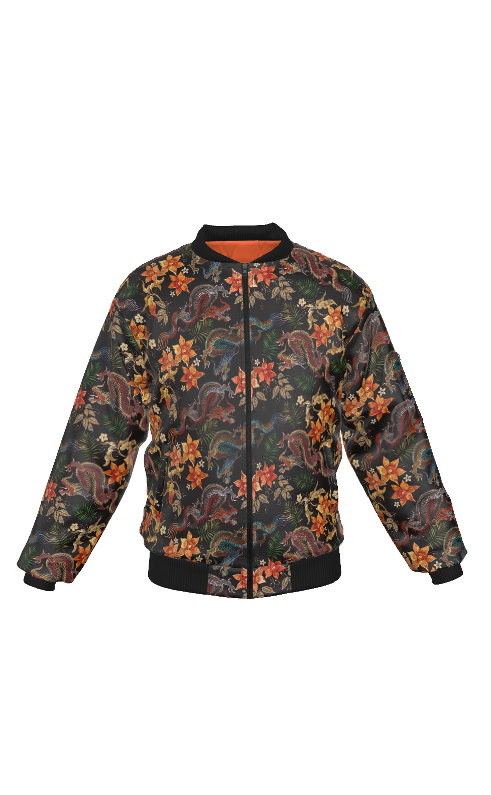 Floral Dragon Bomber Jacket - Future Is Retro