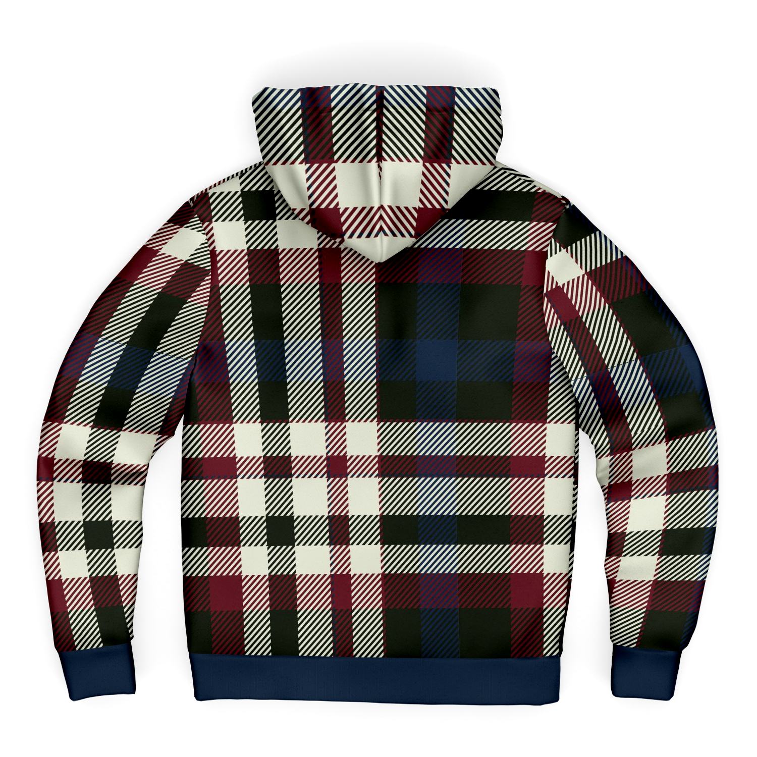 Off Kilter Sweat à capuche en micro-polaire tartan unisexe