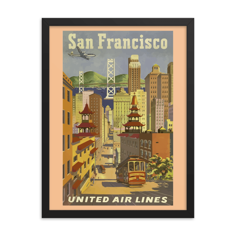 San Francisco Vintage Travel Premium Art Print - Futureisretro