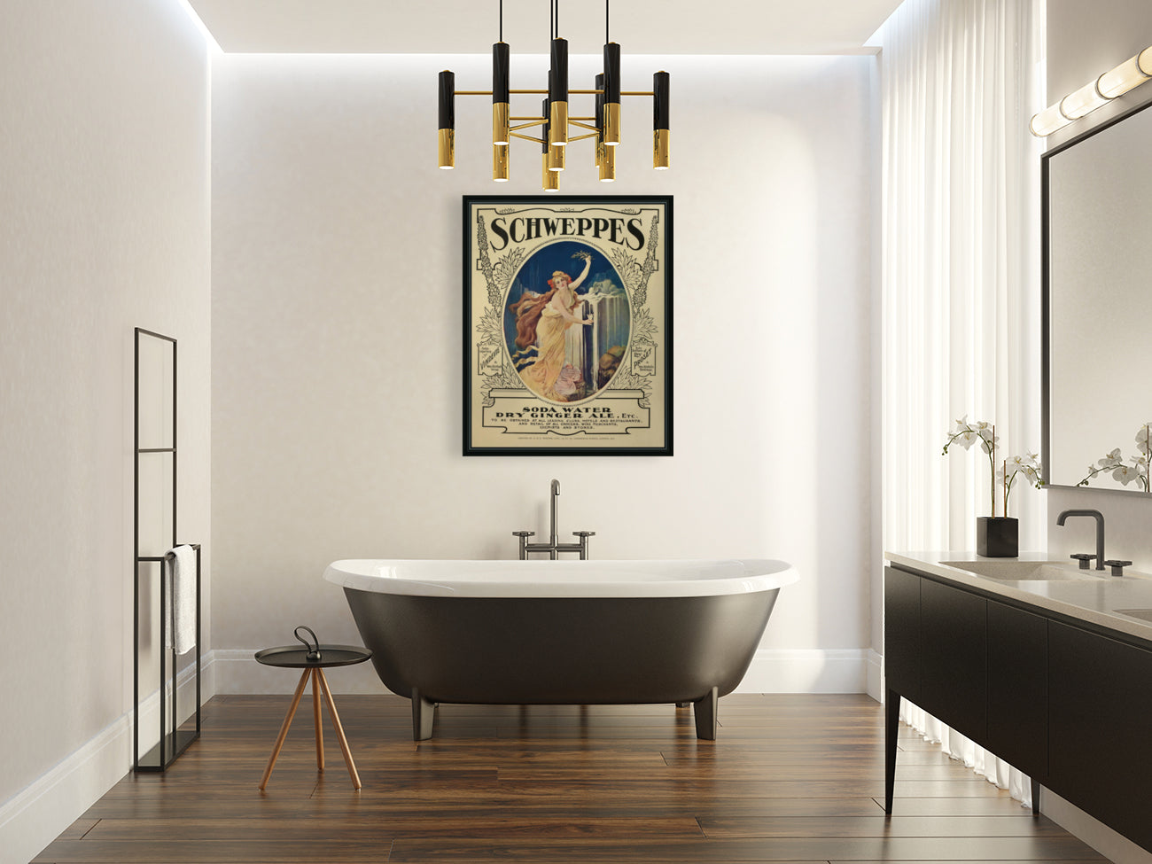 Art nouveau print for Schweppes in 1908, available in acrylic, canvas and others