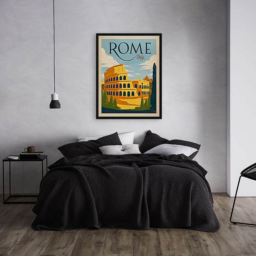 Affiche vintage de Rome Italie