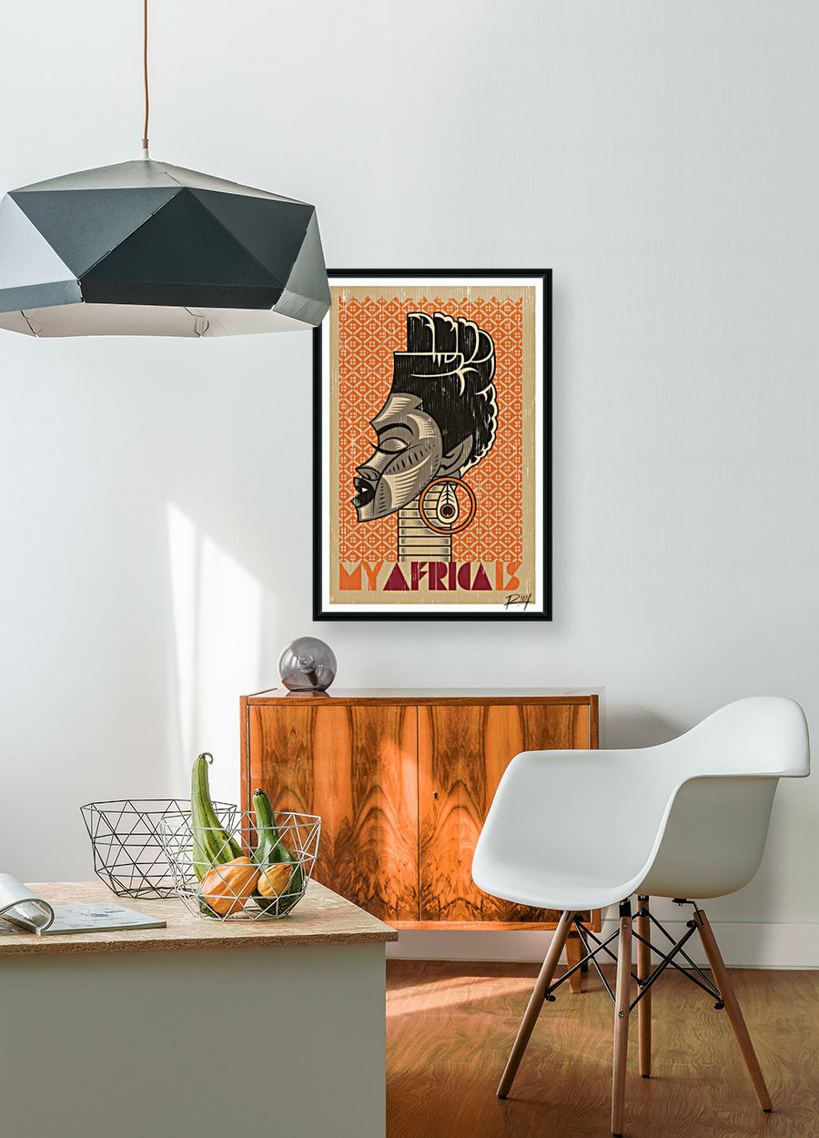 Mon affiche de voyage en Afrique