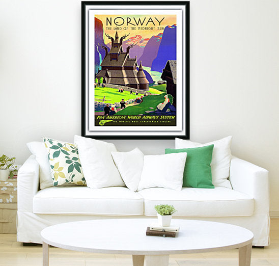 Norway Pan American Travel Poster