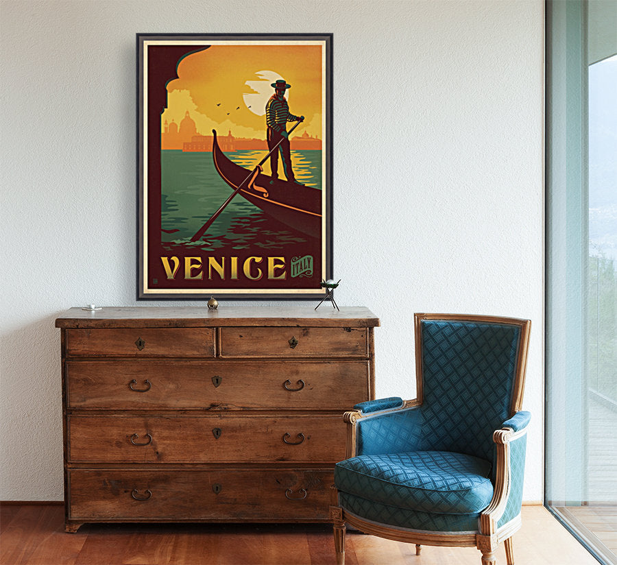 Affiche italienne vintage de Venise