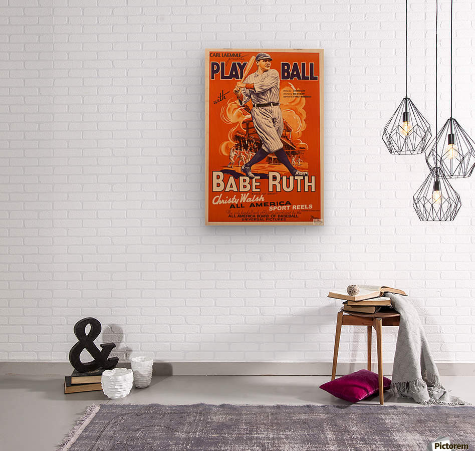 Babe Ruth Wood Print